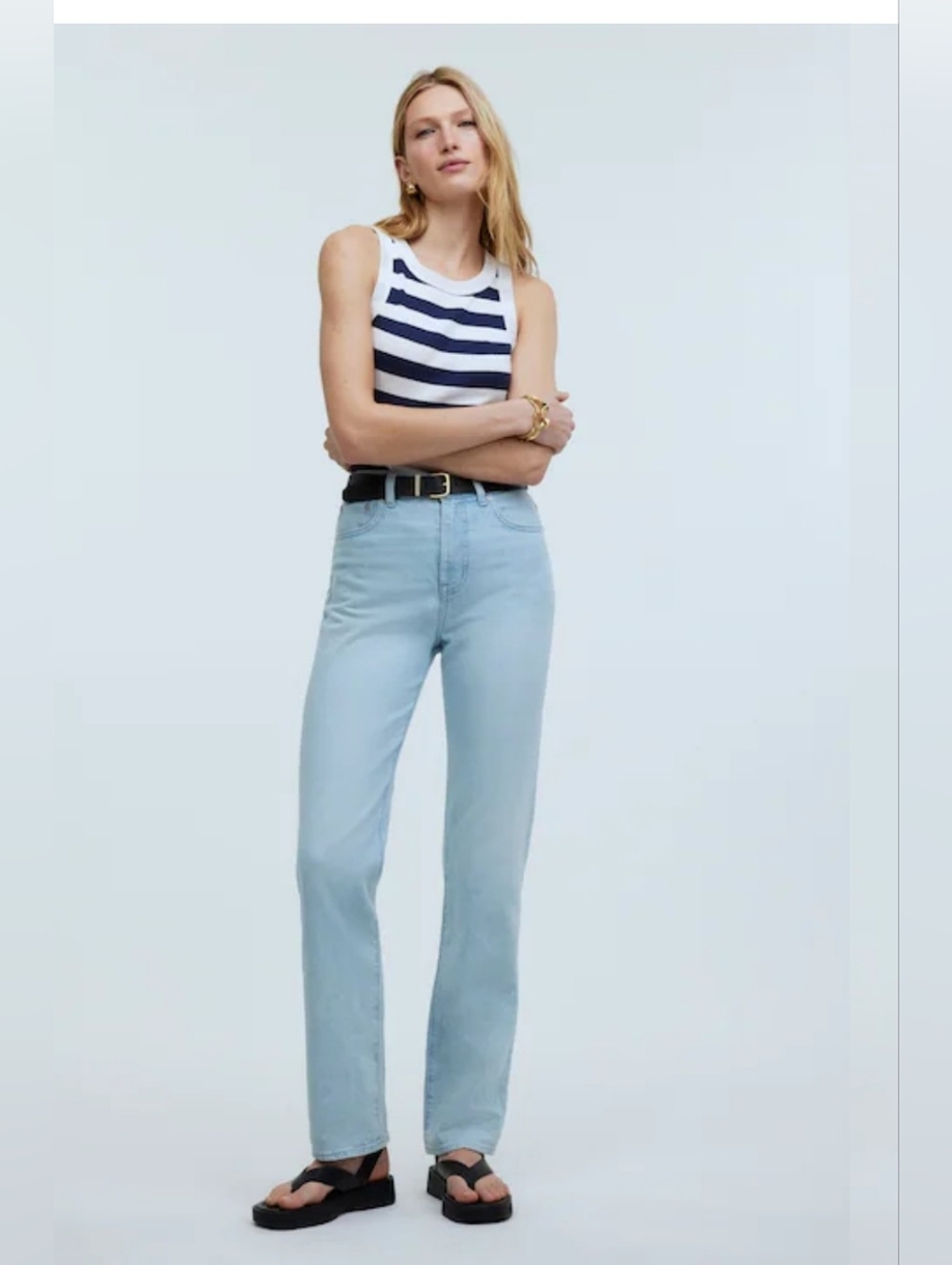 Madewell - The '90s Straight Jean in Ward Wash Straight Jean Size 32 NWOT